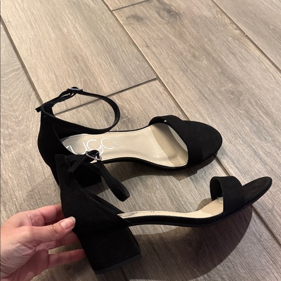 New Sugar Noelle Black Ankle Strap Block Heels Sz 10 M - Picture 6 of 9